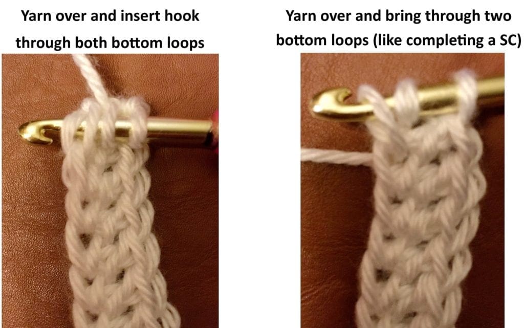 Step 1 no chain double crochet