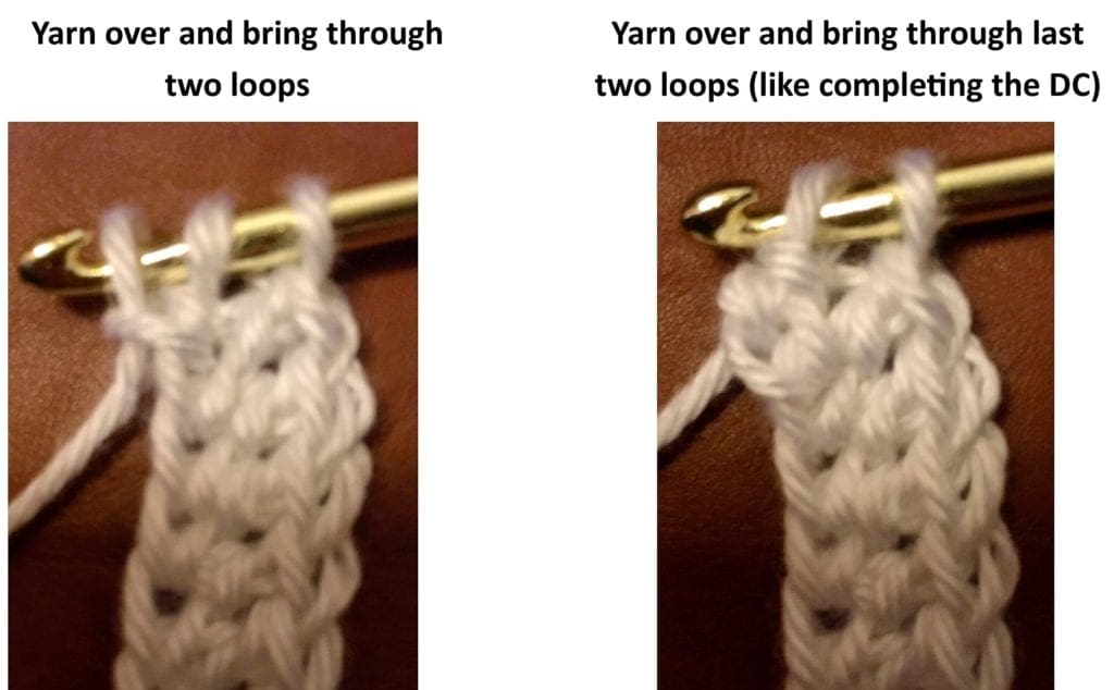 Step 2 no chain double crochet