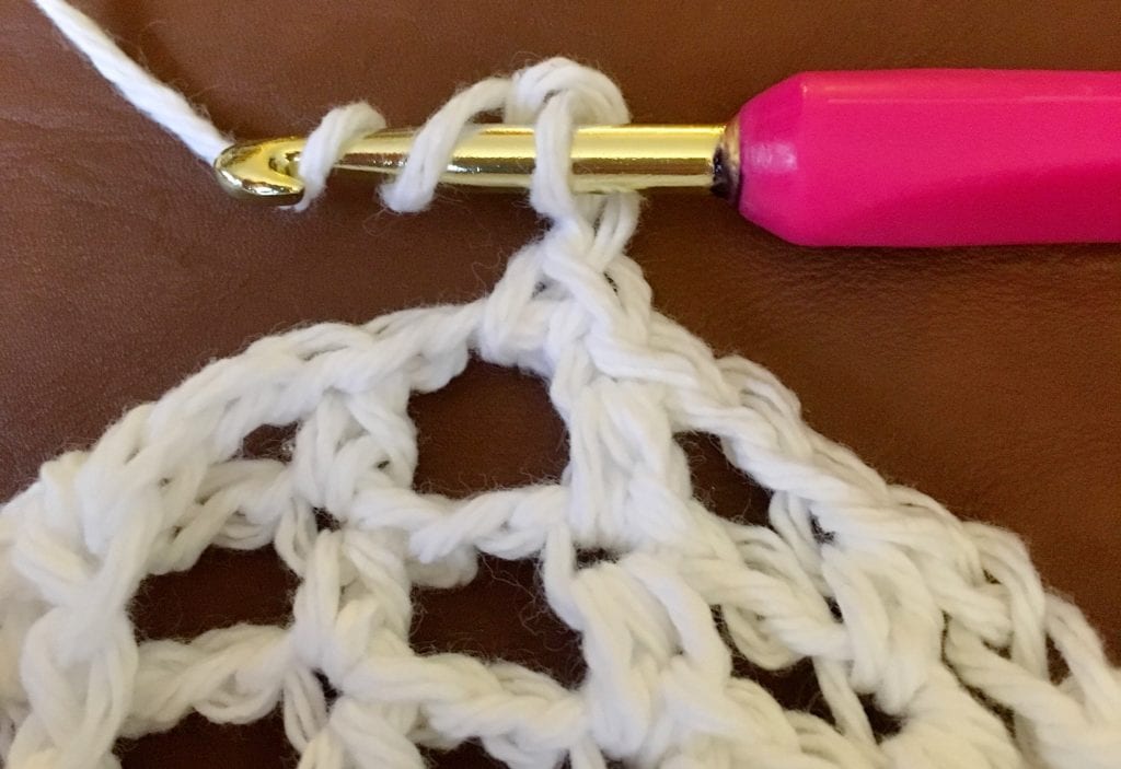 Treble Crochet of Scallop Edge