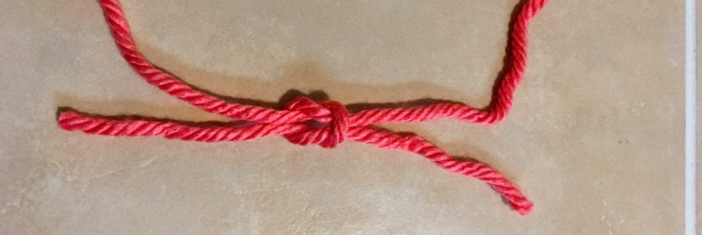 Final Step of Tying a Square Knot