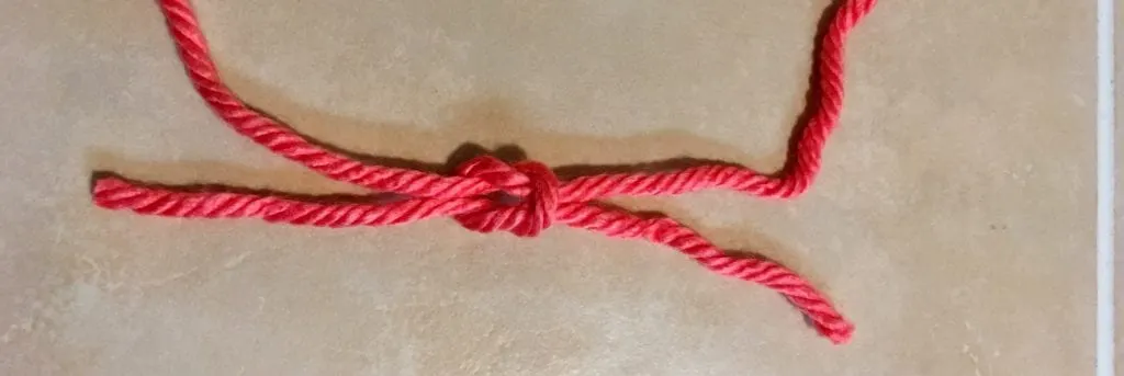 Final Step of Tying a Square Knot