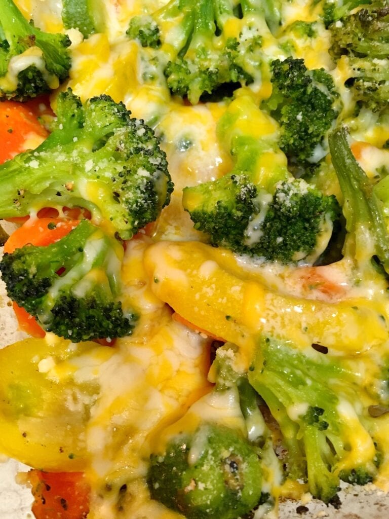 Oven Roasted Vegetables and cheese