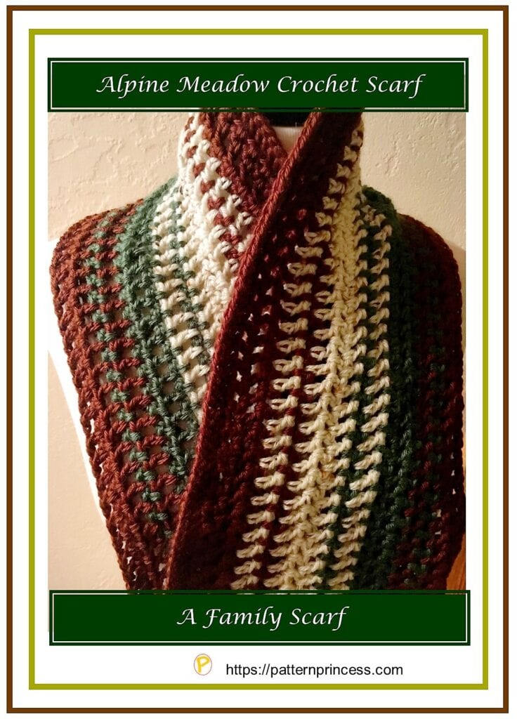 Alpine Meadow Crochet Scarf 1