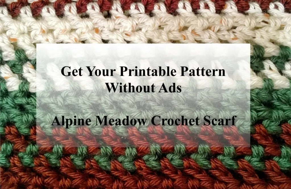 Alpine Meadow Crochet Scarf Printable