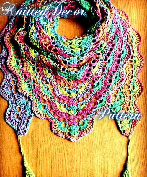KnittedDecor Trianble Shawl Crochet Pattern