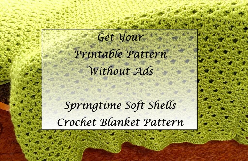 Springtime Soft Shells Crochet Blanket Pattern Printable