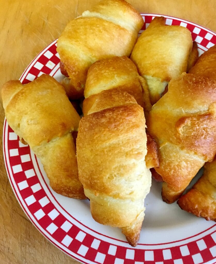 Serving Pigs in a Blanket on a Plate