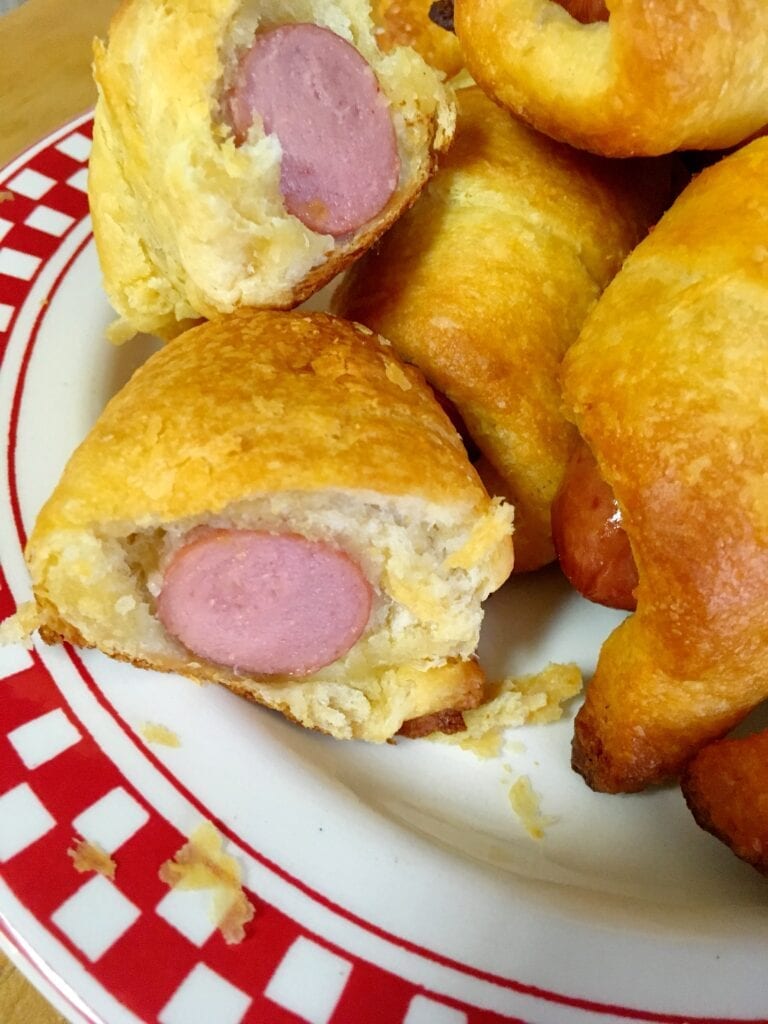 Hot Dogs Wrapped in Bread