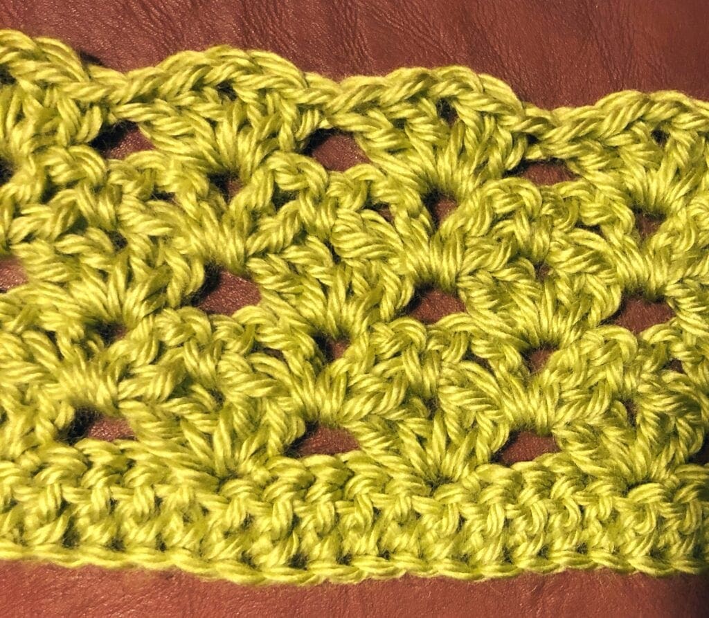 Close Up of Crochet Pattern Stitches