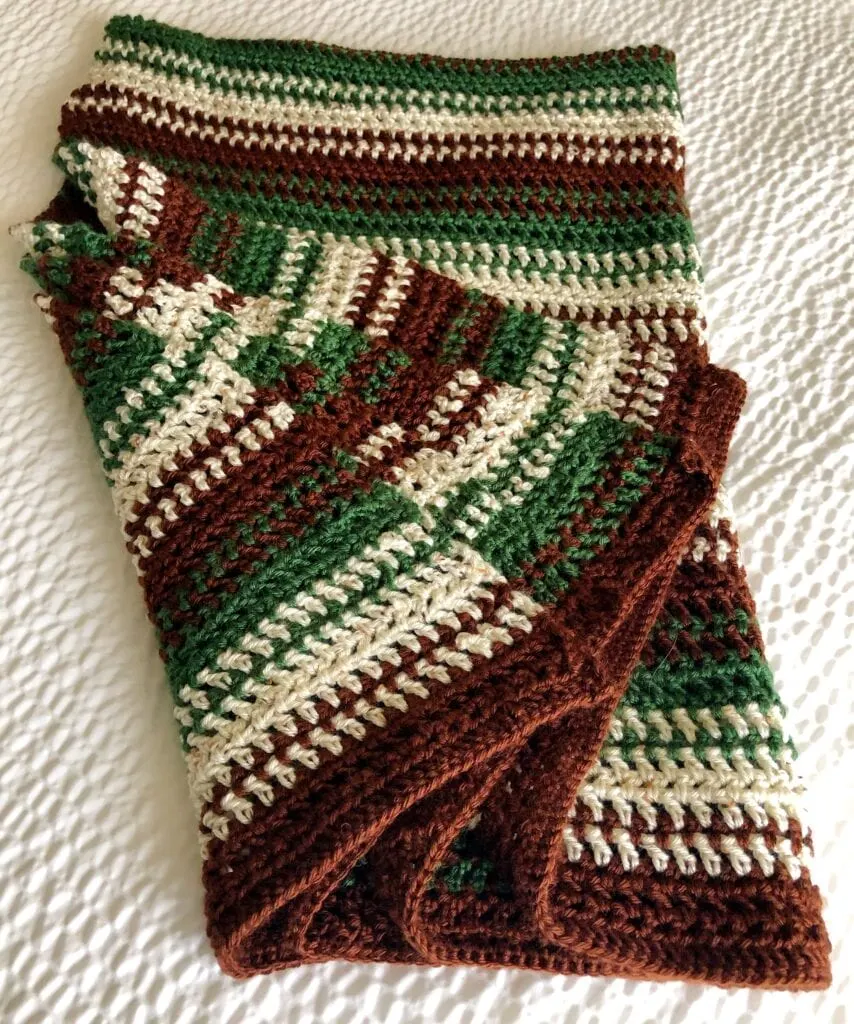 Easy Crochet Throw Folded