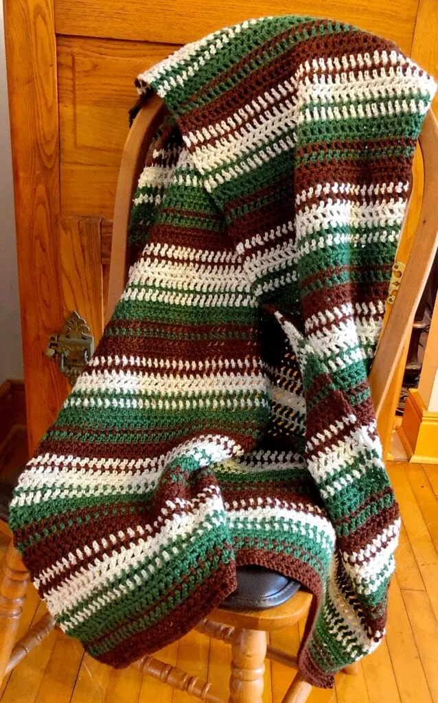 Simple Crochet Throw Over Chair