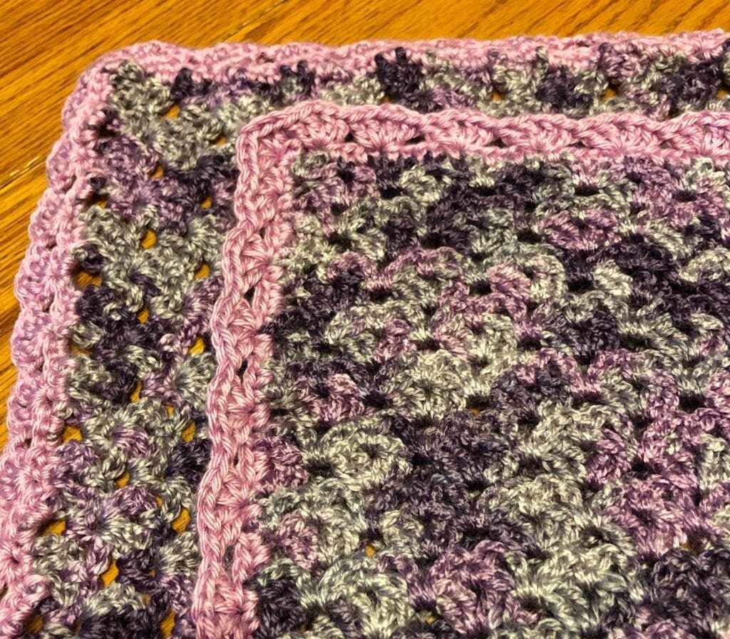 Modern Crochet Throw Close Up