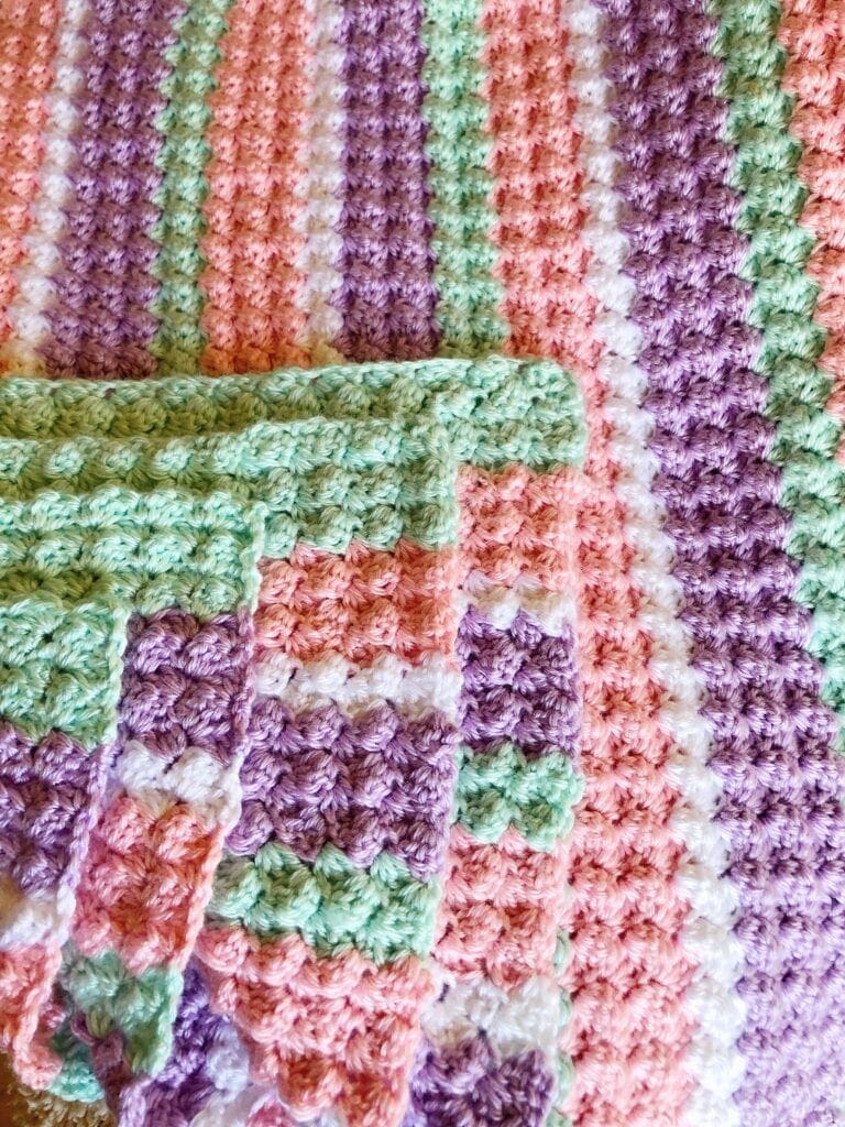 Pastel Crochet Throw without border