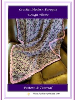 Crochet Modern Baroque Design Throw 1