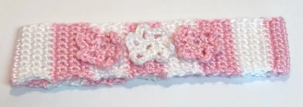 Pink and White Two-toned Headband