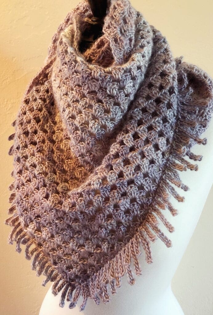 Crochet Spiked Triangle Shawl