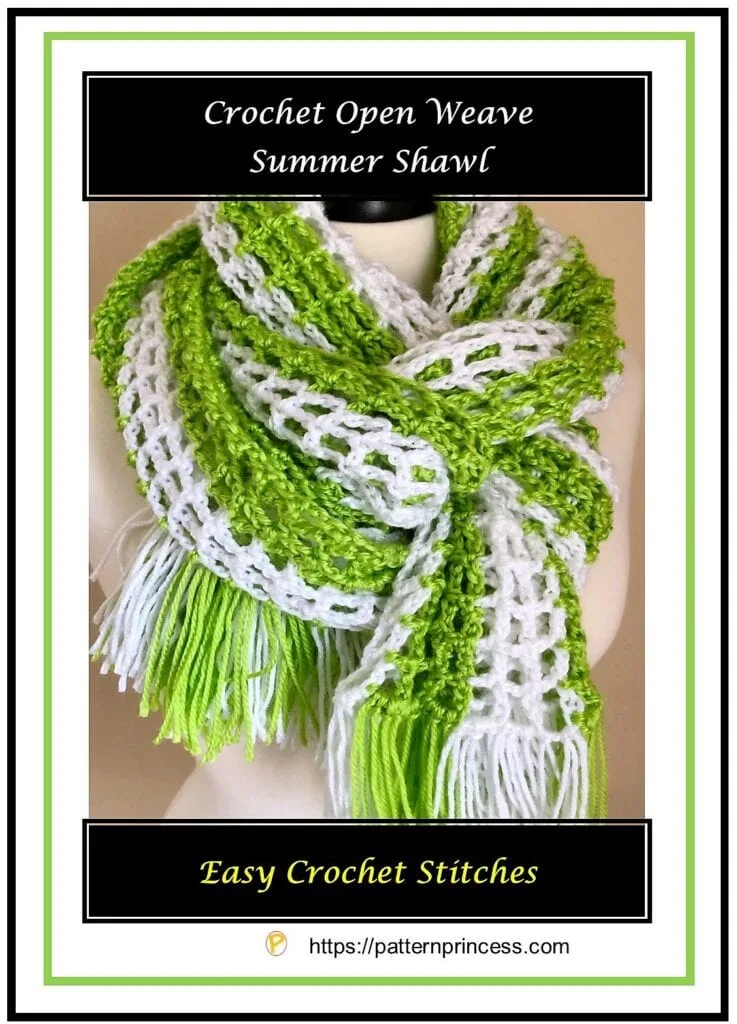 Crochet Open Weave Summer Shawl Pattern