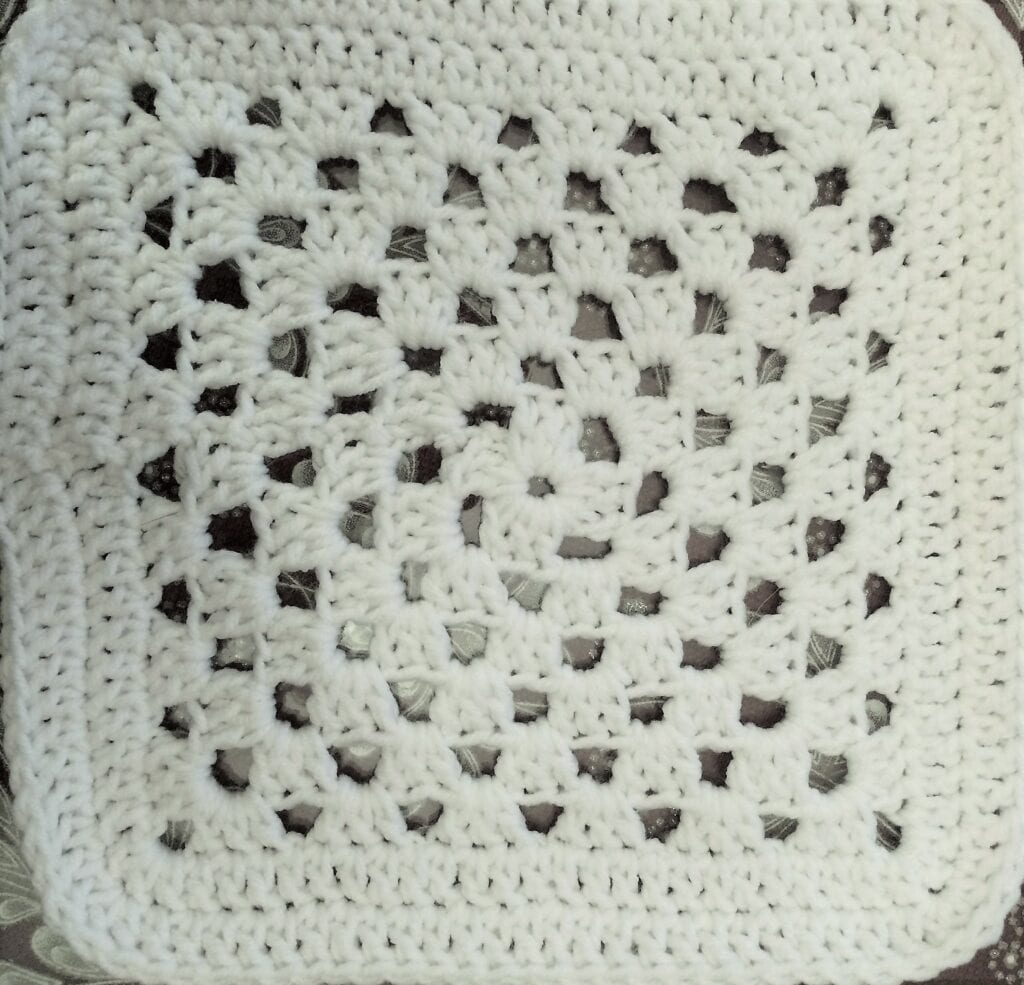 Six Rounds of White Granny Square