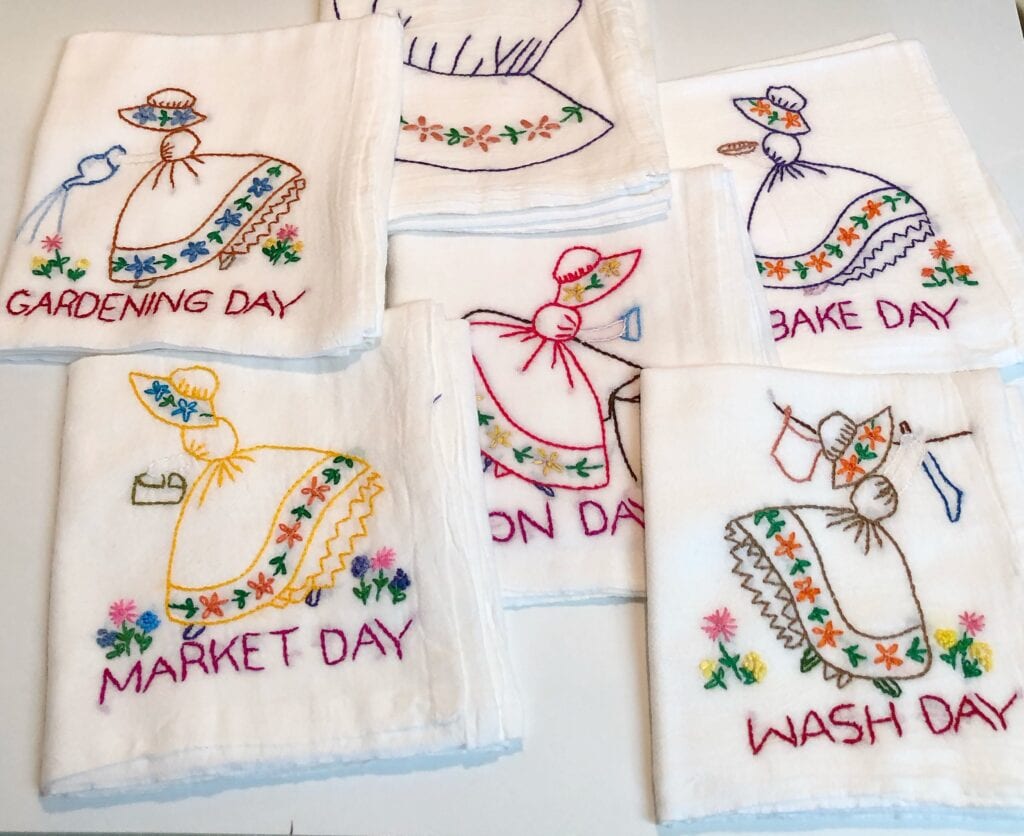 Stamped Embroidered Towels