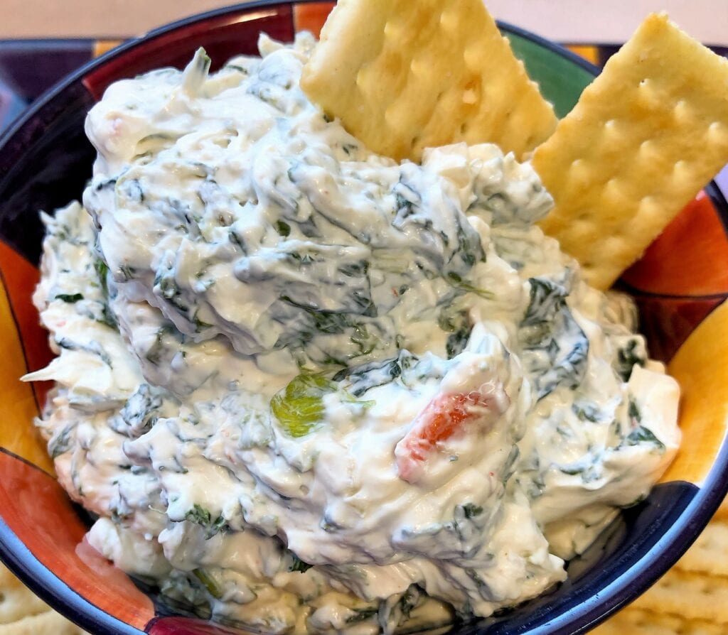 Spinach Dip in Serving Bowl