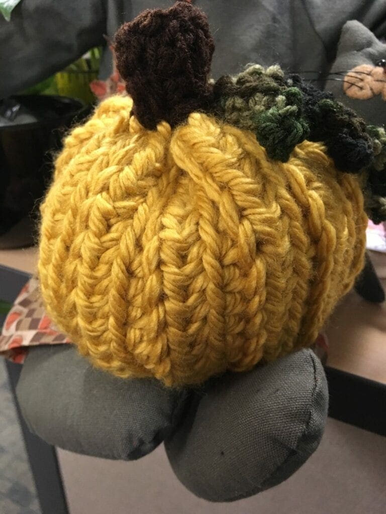 Yellow Gourd with Chunky Yarn