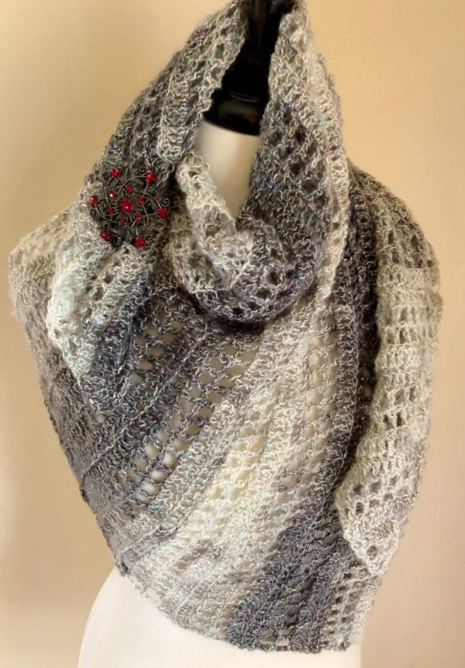 Silver Bells Crochet Shawl Wrap - Pattern Princess