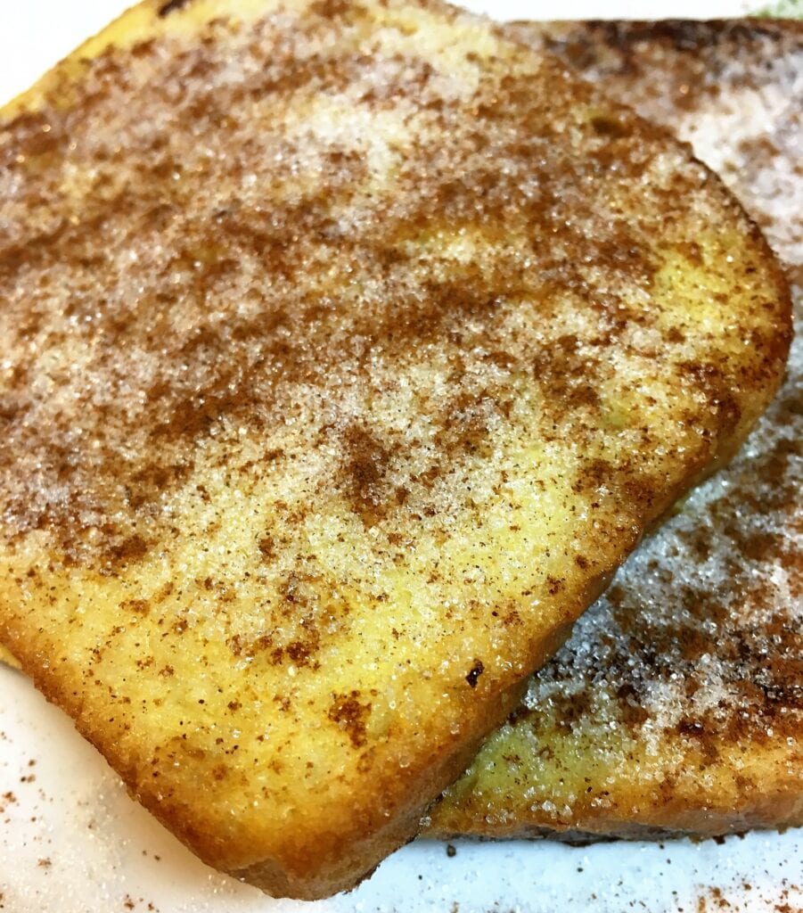 Cinnamon and Sugar on French Toast
