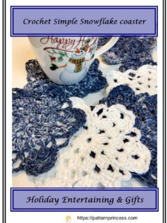 Crochet Simple Snowflake coaster 1