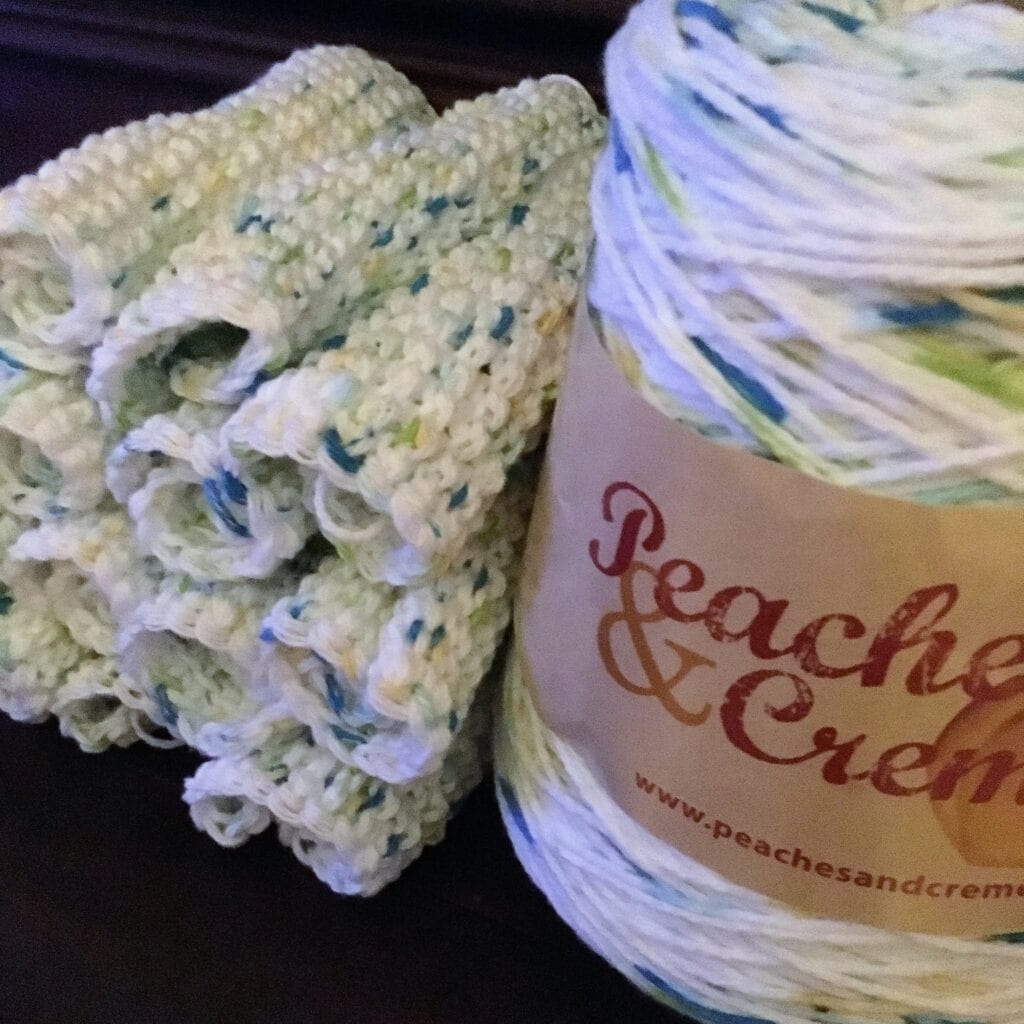 Stack of Tunisian Crochet Washcloths Without Crochet Border Yet