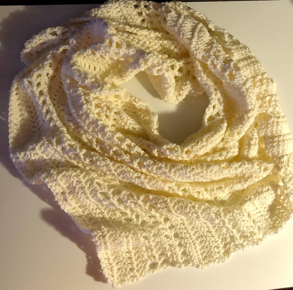 Finished Easy Crochet Shawl Pattern