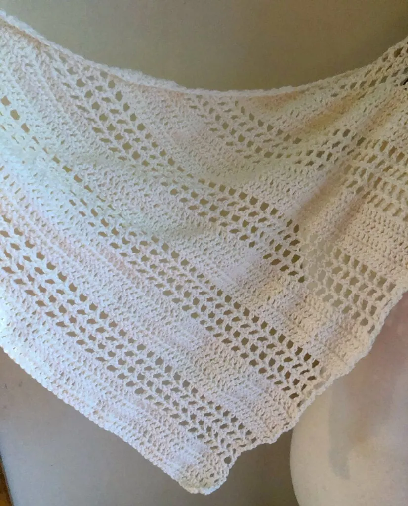 Showing Crochet Stitches in Shawl