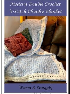 Modern Double Crochet V-Stitch Chunky Blanket