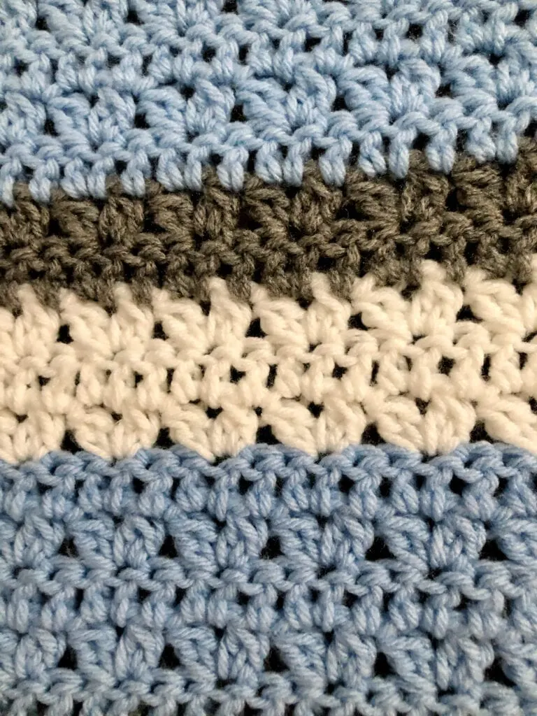 Color Rows of Crochet Throw