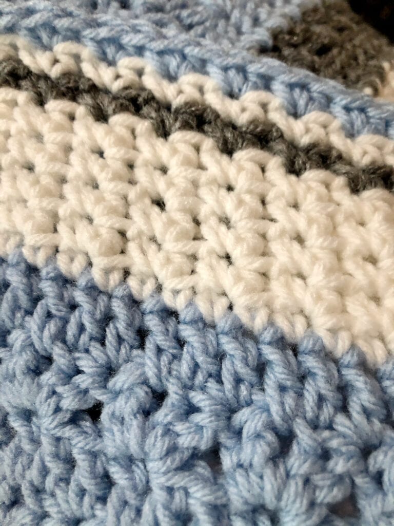 Close up of Crochet Border Stitches
