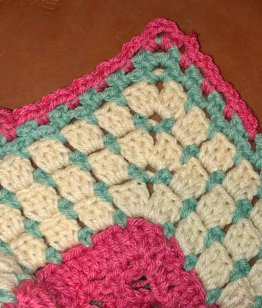 Close up of Crochet Border