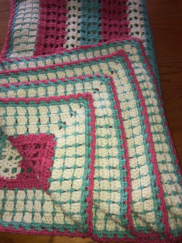 Crochet Border of Spring Blanket