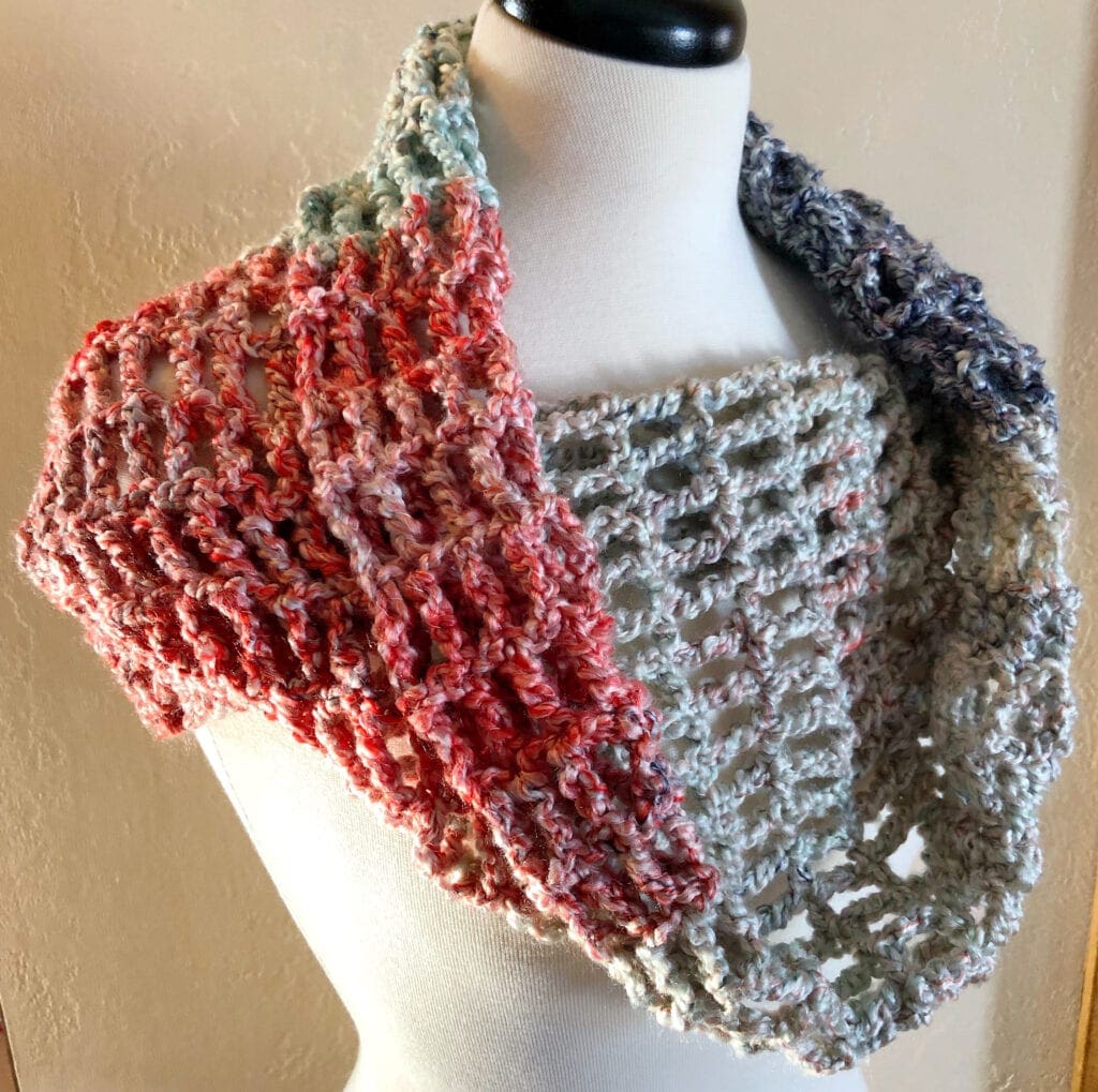 Crochet Cowl Styled with Draping in Front