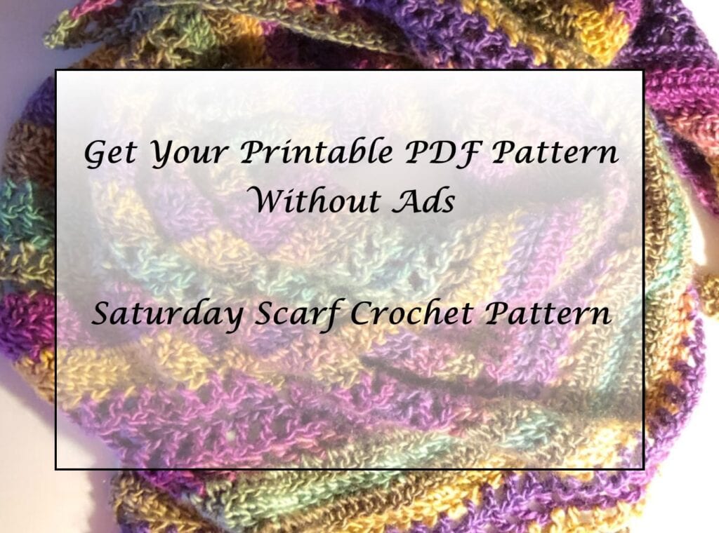 Saturday Scarf Crochet Pattern Printable