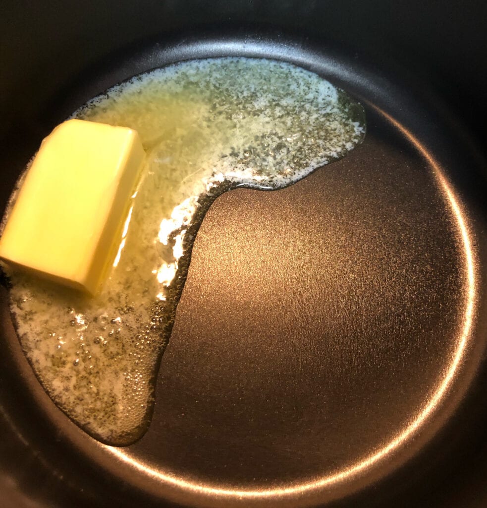 Melting the Butter for the Creamy Sauce
