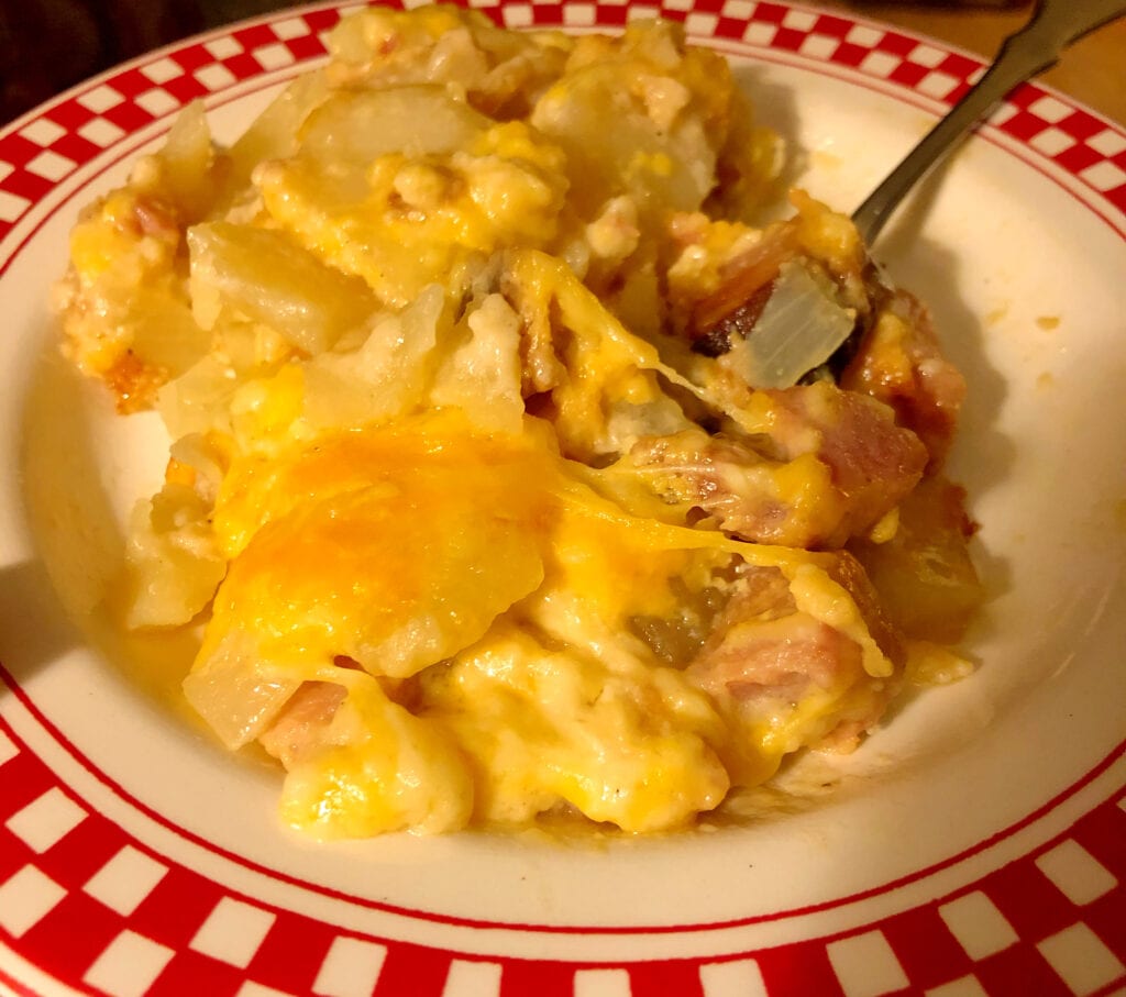 Cheesy Deliciousness - Potatoes and Ham