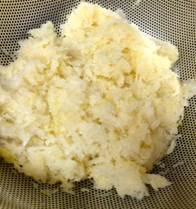 Draining Sauerkraut in Colander