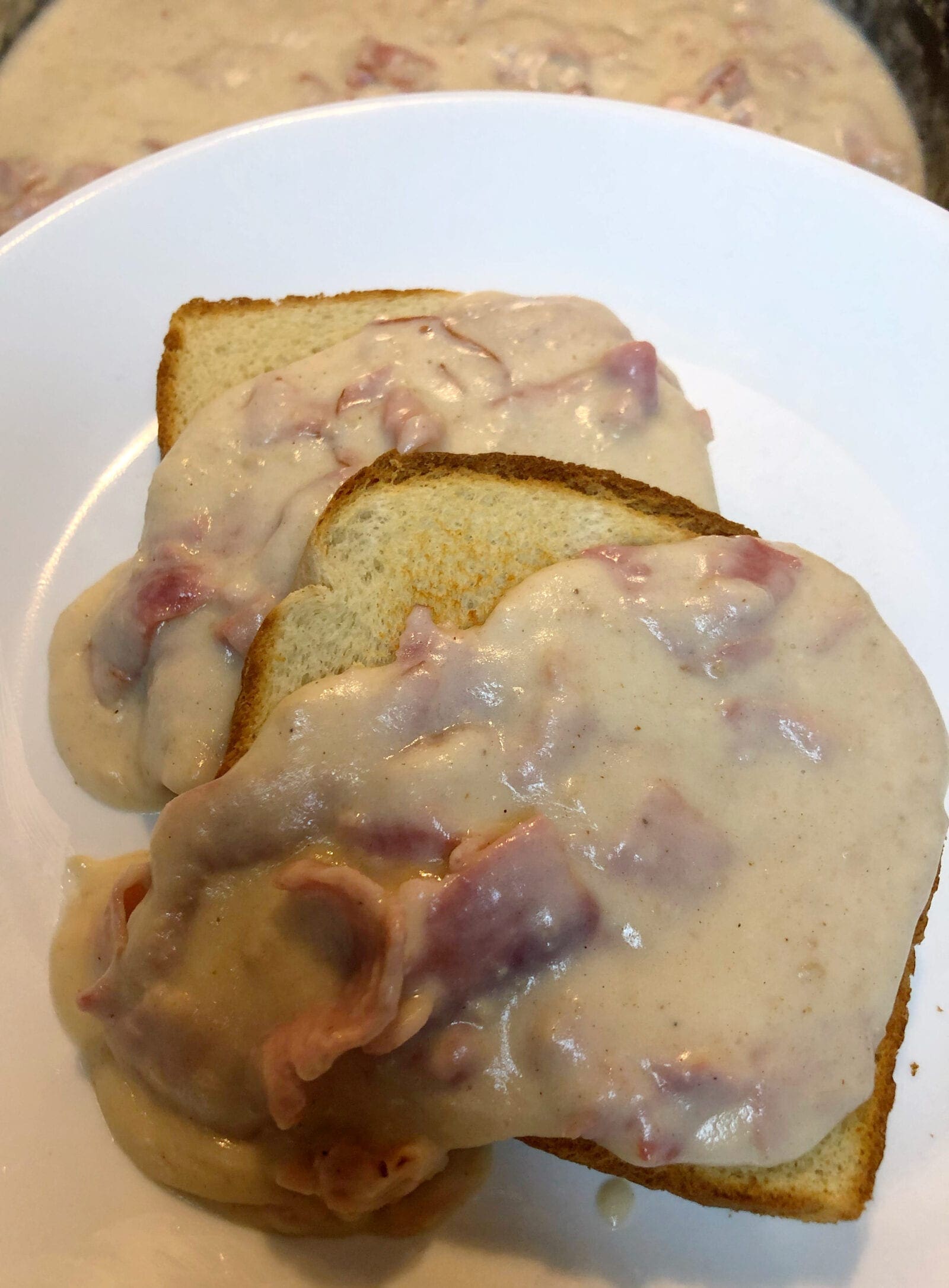 Easy Creamed Ham on Toast Pattern Princess