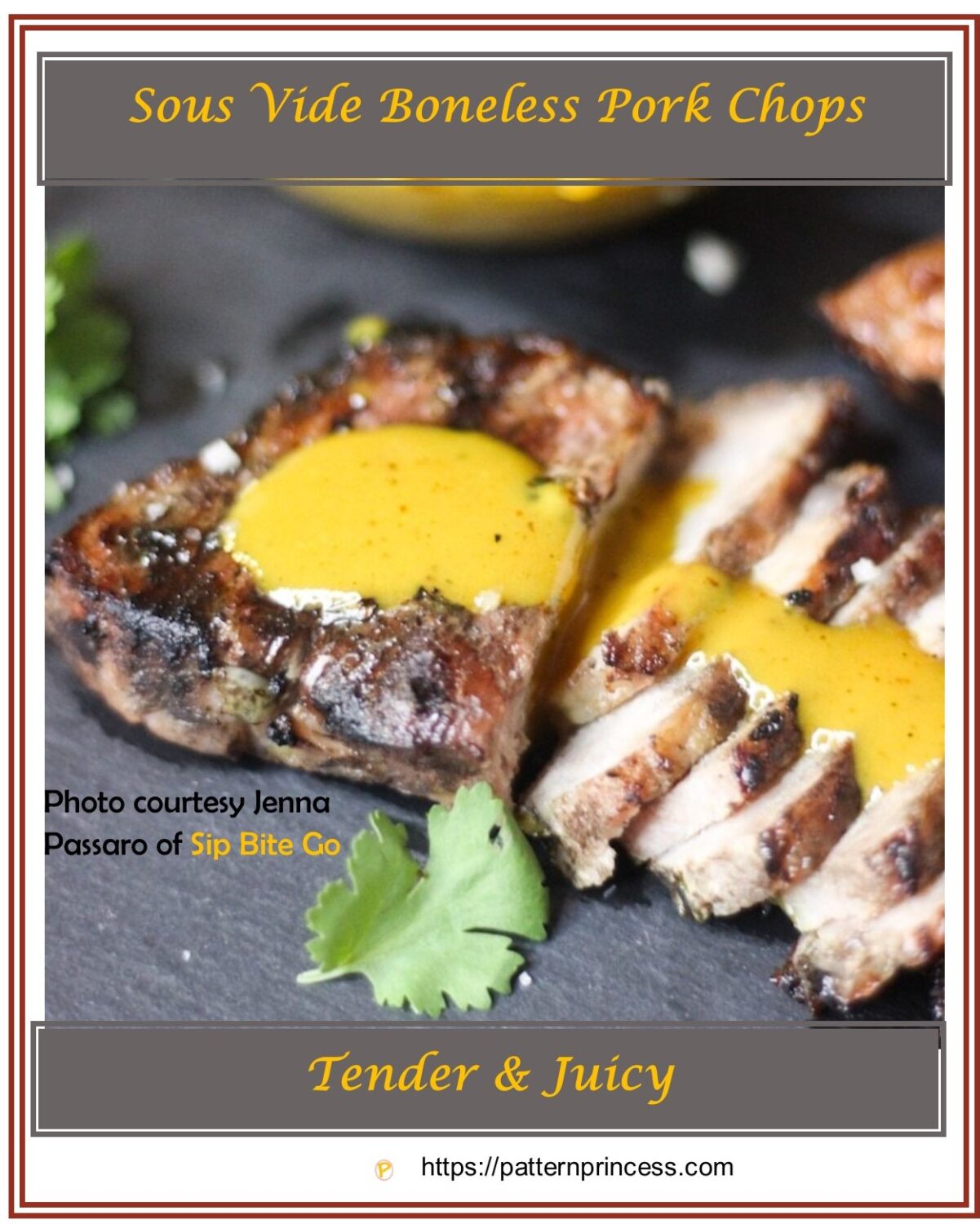 Sous Vide Boneless Pork Chops Pattern Princess