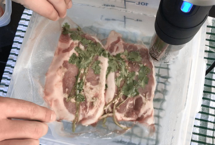 Cooking Pork Chops in a Sous Vide Water Bath in a Sealed Bag