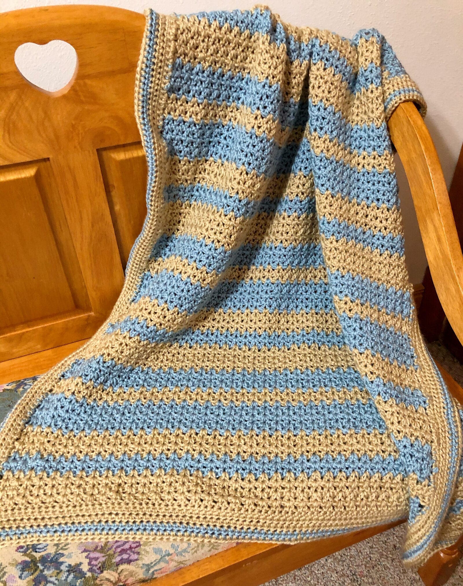 Crochet Rustic Country Farmhouse Blanket Free Pattern Pattern Princess