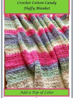 Crochet Cotton Candy Fluffy Blanket