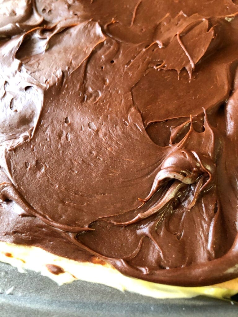 Chocolate Layer on No-Bake Dessert