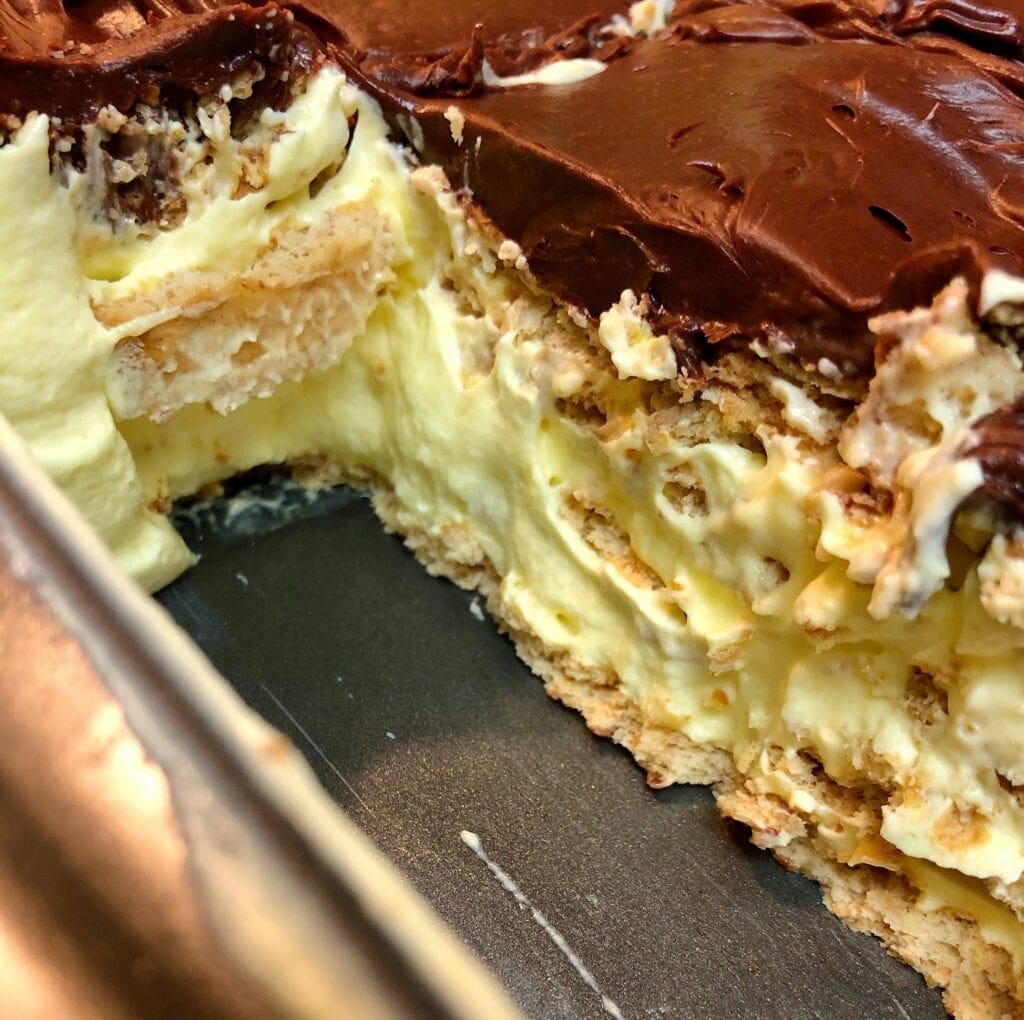 Eclair Make Ahead No-Bake Dessert