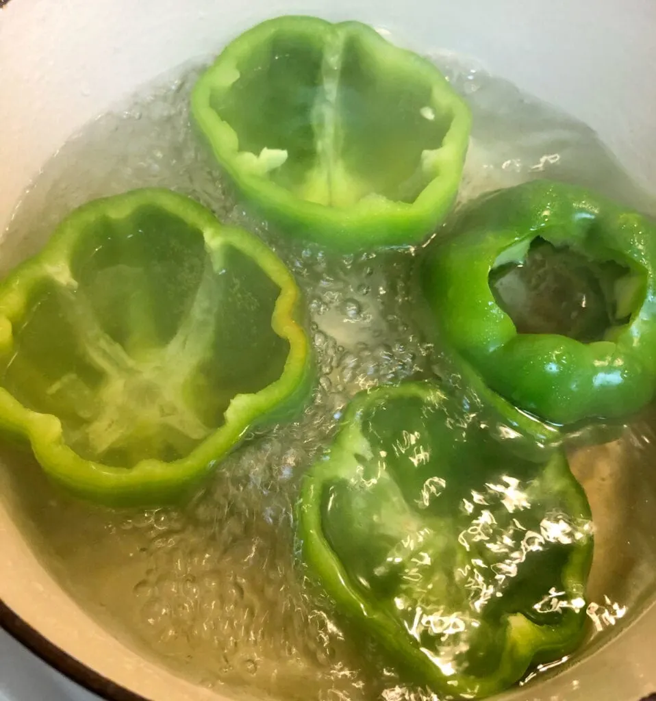 Par-Boiling Peppers to Soften