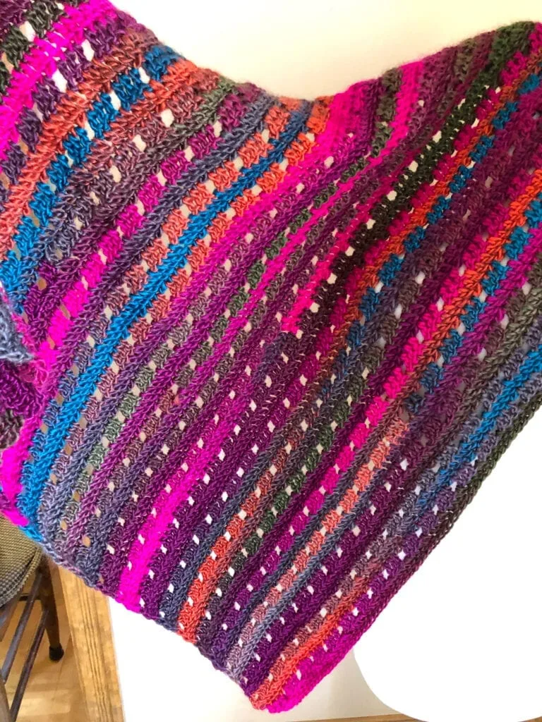 Easy Crochet Asymmetrical Shawl